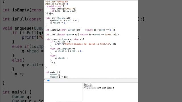 queue using array 2 enqueue смотреть онлайн