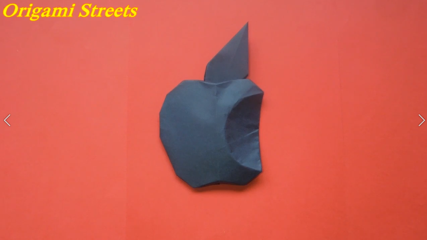 Оригами логотип айфона надкусанное яблоко из бумаги.mp4 смотреть онлайн