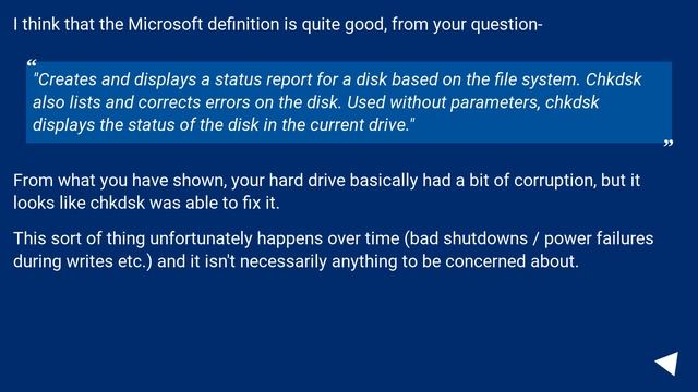 What does chkdsk do, exactly? смотреть онлайн