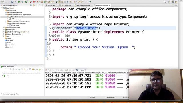 Spring Dependency Injection | Loose Coupling | Help of Autowire (Part-2 Using @Qualifier ) смотреть онлайн