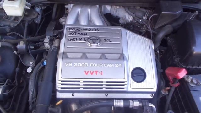 Работа двигателя 1MZ  Toyota Harrier MCU15 ( Lexus RX 300 )