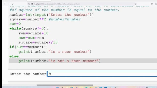 Python Program to Verify Given Number is Neon Number or Not смотреть онлайн