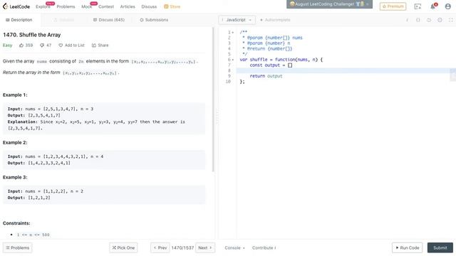 Leetcode Shuffle the Array смотреть онлайн