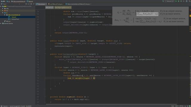 Neural networks tutorial: Fully Connected 7 [Java] - Backpropagation implementation смотреть онлайн
