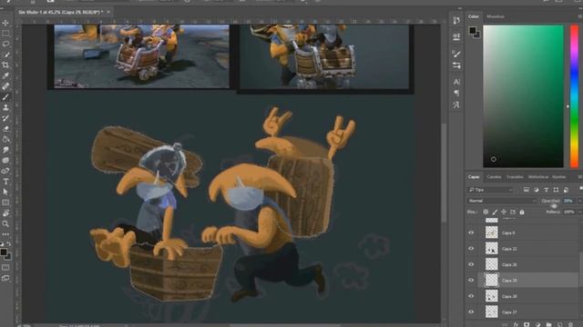 Techies - Ilustración en Photoshop (Dota 2) смотреть онлайн