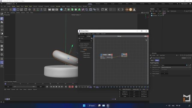 Rotate with Xpresso Editor - Cinema 4D 2023.1 смотреть онлайн