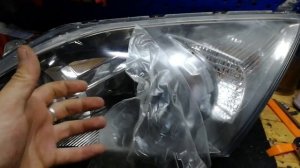 Удаление брони и клея с фар