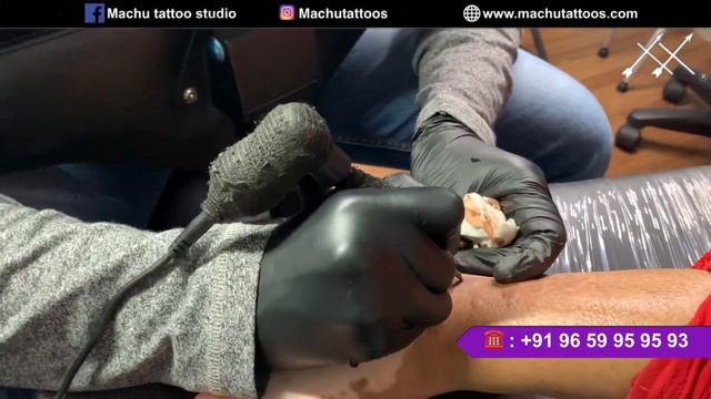 100% Permanent vitiligo white patch skin color tattoo by Machu Tattoos смотреть онлайн
