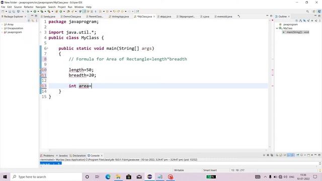 Area of rectangle || bu using eclipse ||#java #code #programming #eclipse смотреть онлайн