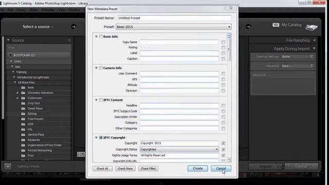 Lightroom Tutorial How to Make a Metadata Template #14 смотреть онлайн
