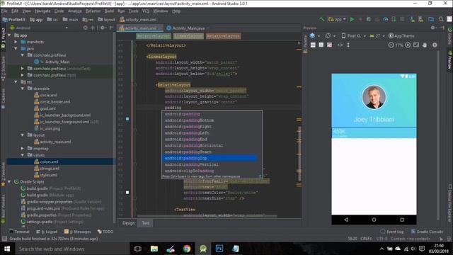 Profile UI design in Android Studio (With Source Code) смотреть онлайн