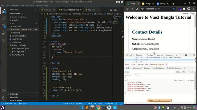 Vue.js 3 Bangla Tutorial: 31. Adding style to components смотреть онлайн