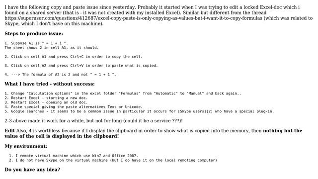 Issue in Excel: Copy a cell with formula - pastes value of the copied cell (2 Solutions!!) смотреть онлайн