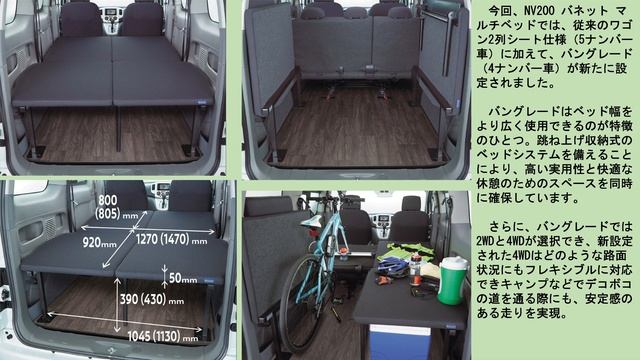 フルフラット車中泊ベッド搭載！NV200バネット マルチベッド смотреть онлайн