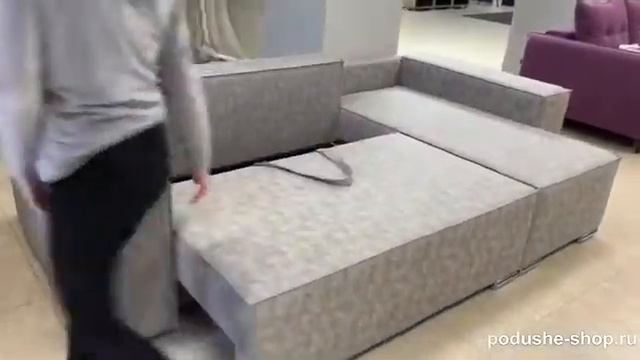 Стильный и комфортный диван «Бруклин» с оттоманкой и удобным спальным местом смотреть онлайн