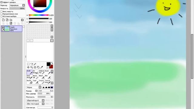красивый рисунок за 2 минуты в paint tool sai. смотреть онлайн