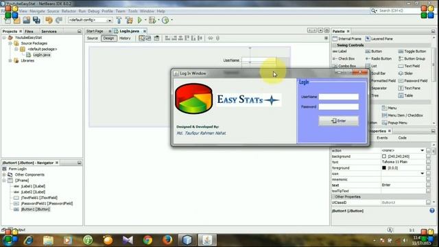 Java - 06. How to create a stylish log in window смотреть онлайн