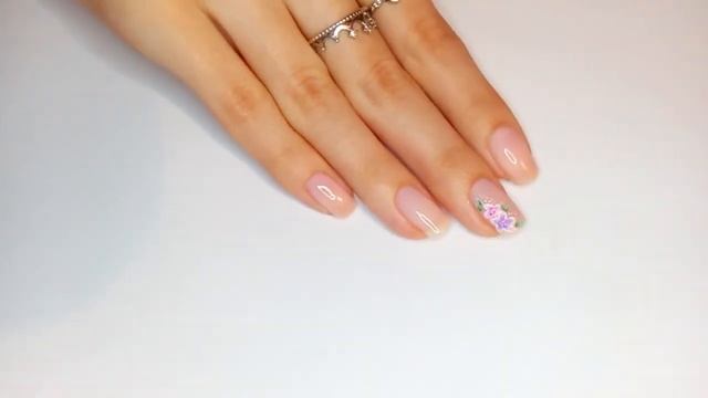 Весенний маникюр с цветами Бабочка | Butterfly Flowers Nail art смотреть онлайн