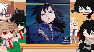 Mha react to M!y/n and NB!y/n as?||Mha/Bnha|| Demon slayer|| (part 1/3)