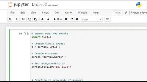 Draw a snowman using a turtle module in Python