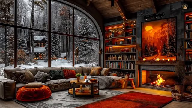 Warm February Winter Morning in Cozy Coffee Shop Ambience ☕Soothing Piano Jazz Music to Focus, Stud смотреть онлайн
