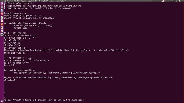 python2, matplotlib, animation bug hunting AttributeError 'list' object has no attribute 'set data' смотреть онлайн