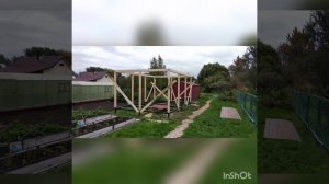 беседка 6х4 на винтовых сваях.