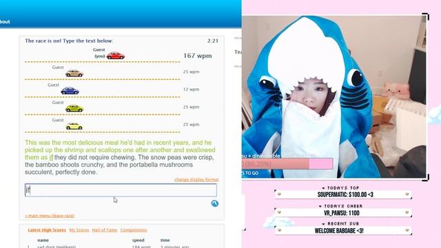 iGumDrop 183 Words on TypeRacer смотреть онлайн