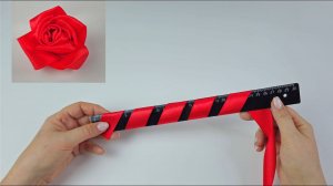 Как очень просто сделать цветок розы из атласной ленты/ Без шитья/ Украшения из ленты