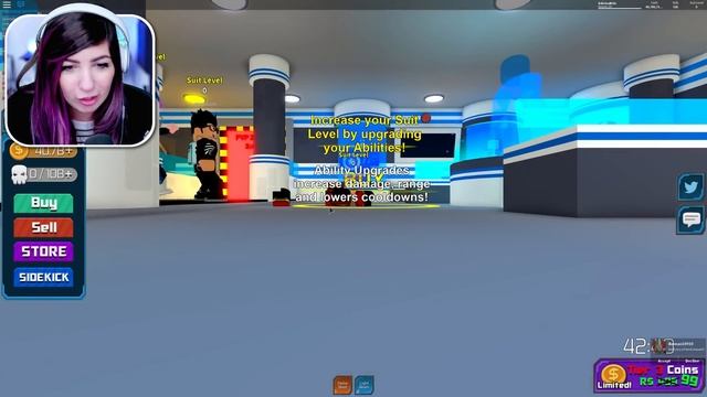 We Defeated the THANOS BOSS and got 6 INFINITY STONES in Roblox Superhero Simulator! смотреть онлайн
