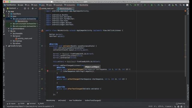 Desactivar botón cuando EditText está vacío (TextWatcher) - Tutorial de Android Studio смотреть онлайн