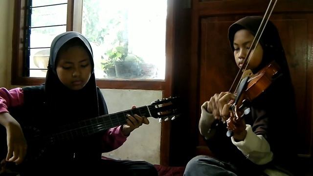 INDONESIA PUSAKA - ISMAIL MARZUKI In Duet Violin Guitar (FIRDA FIFI VERSION)