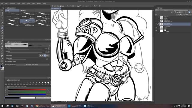 Advanced inking techniques in Clip Studio Paint with Inkshift смотреть онлайн