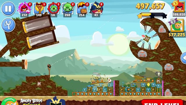 Angry Birds Friends Stone Age Tournament 1243 Level 10 No Power UP смотреть онлайн