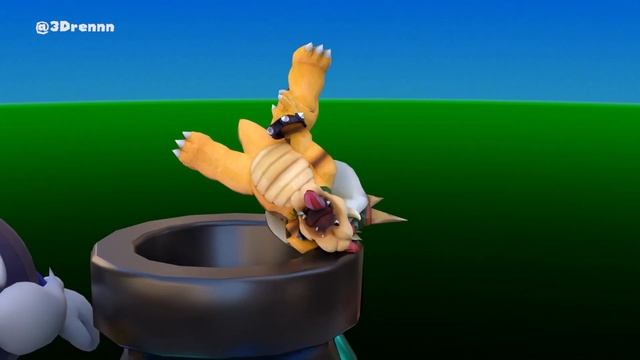 Bowser goes down the pipe [Softbody Simulation] смотреть онлайн