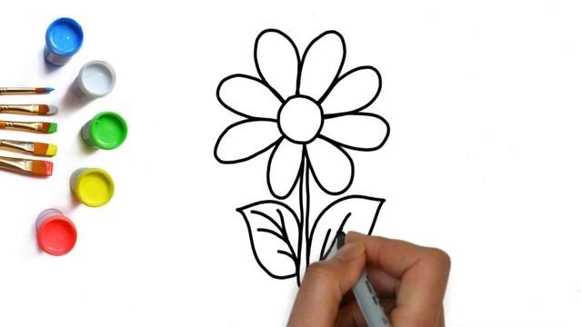 Как нарисовать цветок из сказки Цветик-семицветик How to draw a flower from a fairy tale #drawings смотреть онлайн