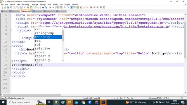 Bootstrap 3 Tooltip / Lecture 17 смотреть онлайн