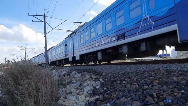 ЭД4М-0422 сообщением Севастополь-Евпатория следует вдоль озера! [АРХИВ КЖД 2023] смотреть онлайн
