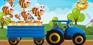 Песенки для детей, Едет трактор Синий трактор, Мультик про машинки. Song about the tractor