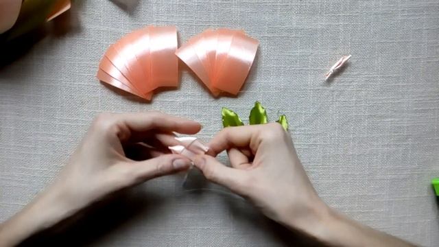 Роза канзаши из ленты 2,5 см. МК/ Kanzashi/kanzashi Bow