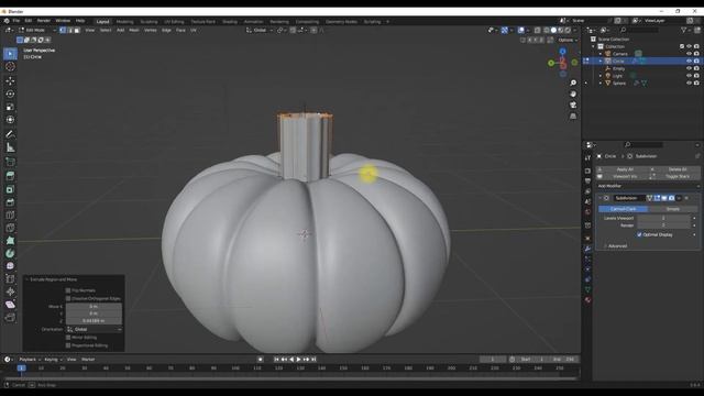 Тыква в Blender смотреть онлайн