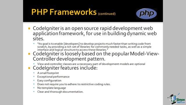 PHP Frameworks - CakePHP, Yii, Zend and Codelgniter - PHP Training Tutorial смотреть онлайн