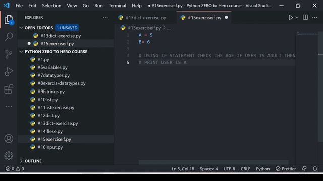 If - Else Exercise In Hindi ?| Python ZERO To HERO Course In Hindi #15 смотреть онлайн