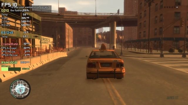 GeForce G210 | GTA IV - 1080p, 900p, 720p, 1024x768, 800x600 - Playable Experience