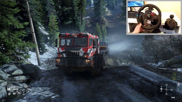 SnowRunner Kolob 74760 - Loads Delivered to the Gold Mine | Logitech G29 Mission смотреть онлайн