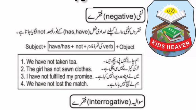 Present Perfect Tense in Urdu/Hindi at Kids Heaven Secondary school Kot Addu #education смотреть онлайн