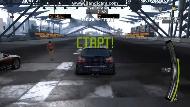 Need for Speed: ProStreet Чикагский аэродром драг 1/2 на Volkswagen Golf R32 смотреть онлайн