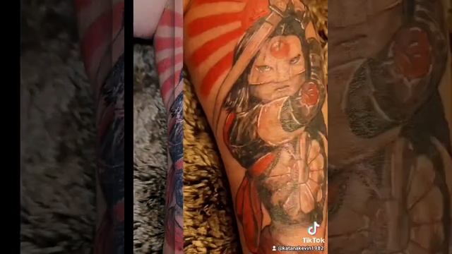 Katana tattoo touch up! love it. for educational purposes of course ? смотреть онлайн