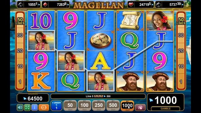 Magellan - Slot Machine - 50 Lines + Bonus games смотреть онлайн