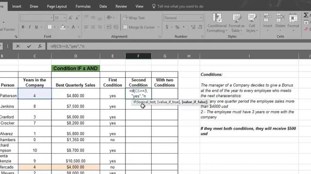 Microsoft Office EXCEL | IF & AND formula - 5 смотреть онлайн